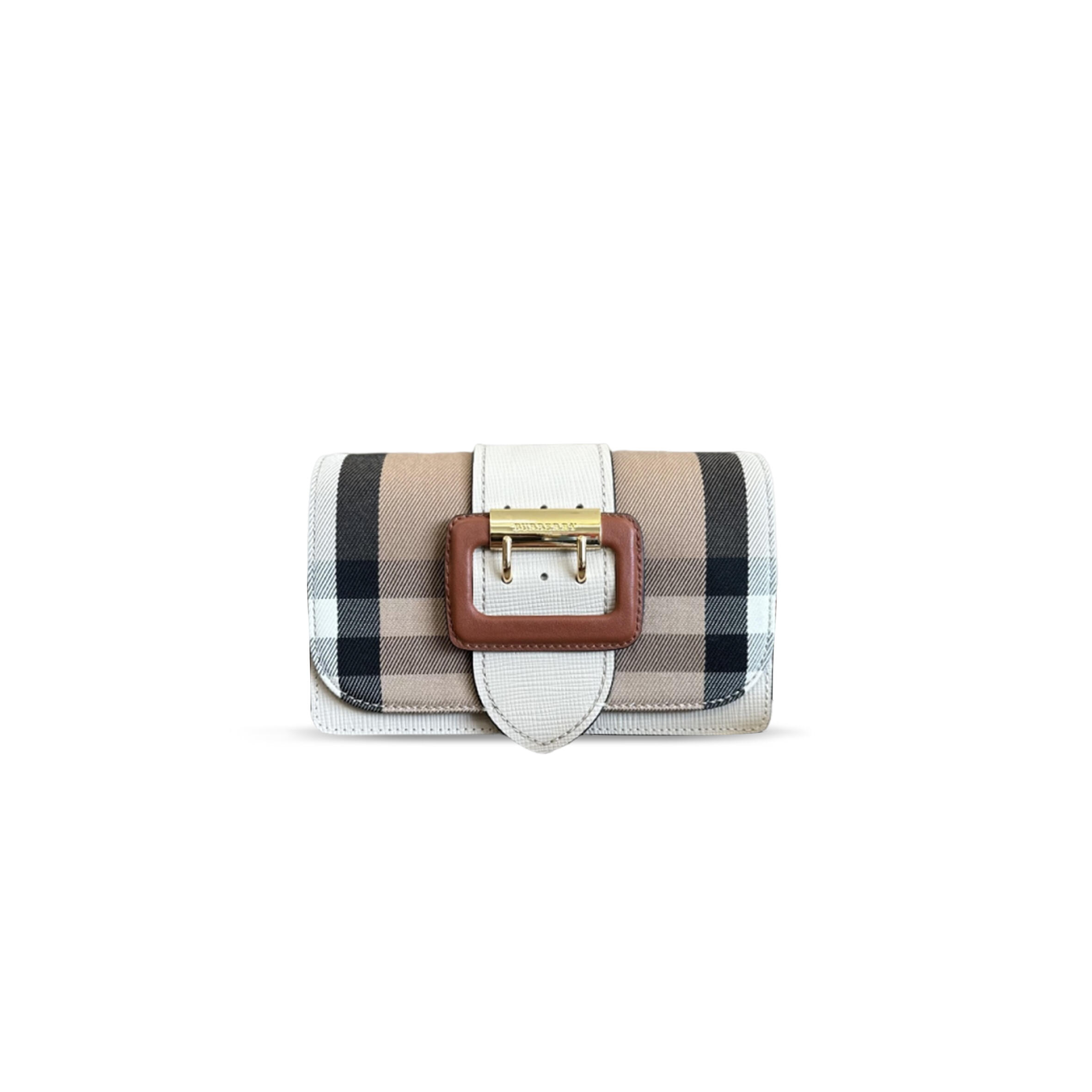 Bv*b*rry the buckle house check bag (19.5*12*5cm)